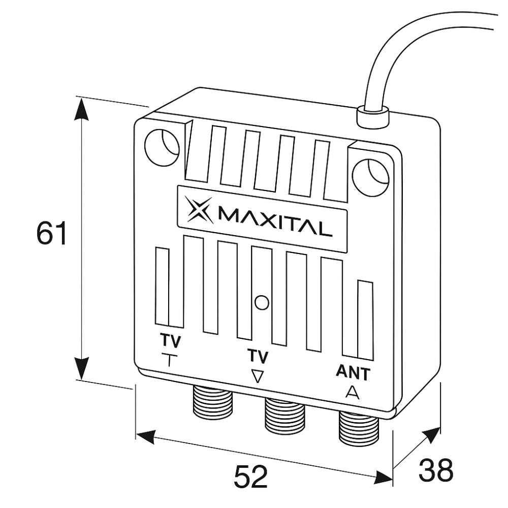 Maxital lps302 alimentatore 12v 400ma switching per impianti tv