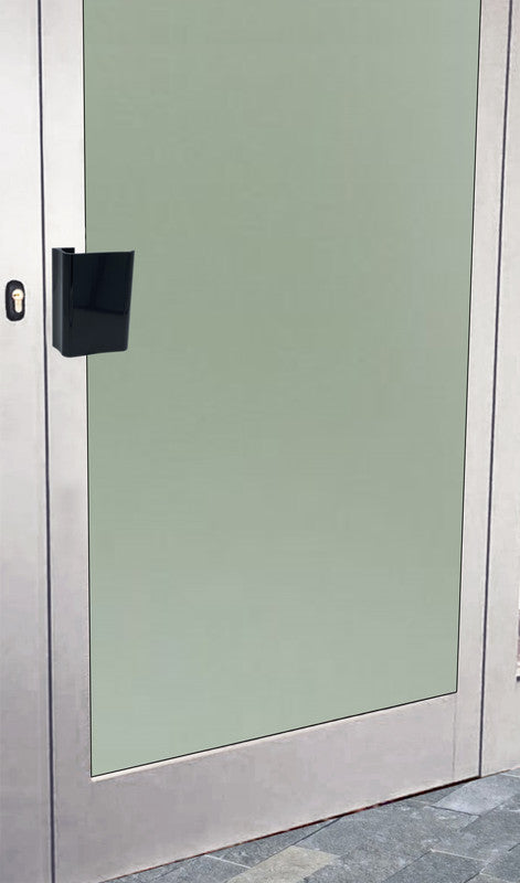 Maniglia tirante per porta  SAGUATTI 316/150Q in alluminio nero lucido