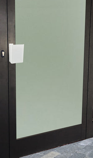 Maniglia tirante per porta  SAGUATTI 316/150T in alluminio bianco lucido