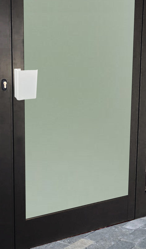 Maniglia tirante per porta  SAGUATTI 316/150T in alluminio bianco lucido