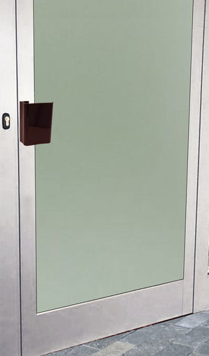 Maniglia tirante per porta  SAGUATTI 316/150U in alluminio marrone lucido