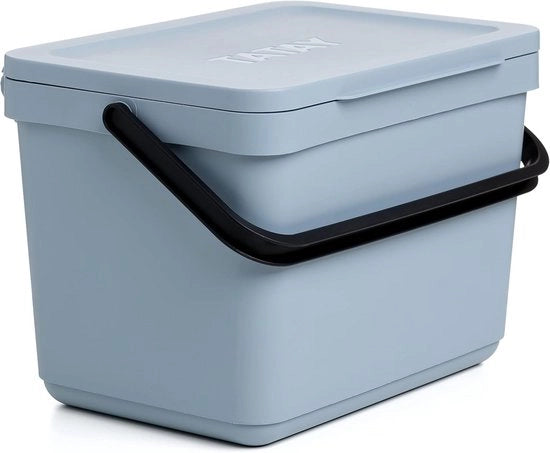 Cestino da Contenitore da Cucina 6L - Cestino di Compostaggio senza Sostegno - Design Compattato e Funzionale - Realizzato con Materiale Riciclato al 100% - 26,5x20,5x18,5cm - Blu