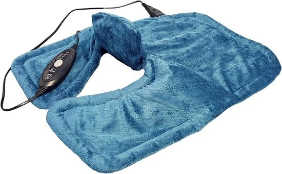 Cuscino riscaldante per collo e spalle - Lunghezza extra e elettrico - Calore diretto e tessuto morbido