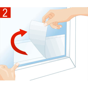 4 Trappole Insetti Trasparenti per Finestre Adesiva Facile da Installare 21x7 cm