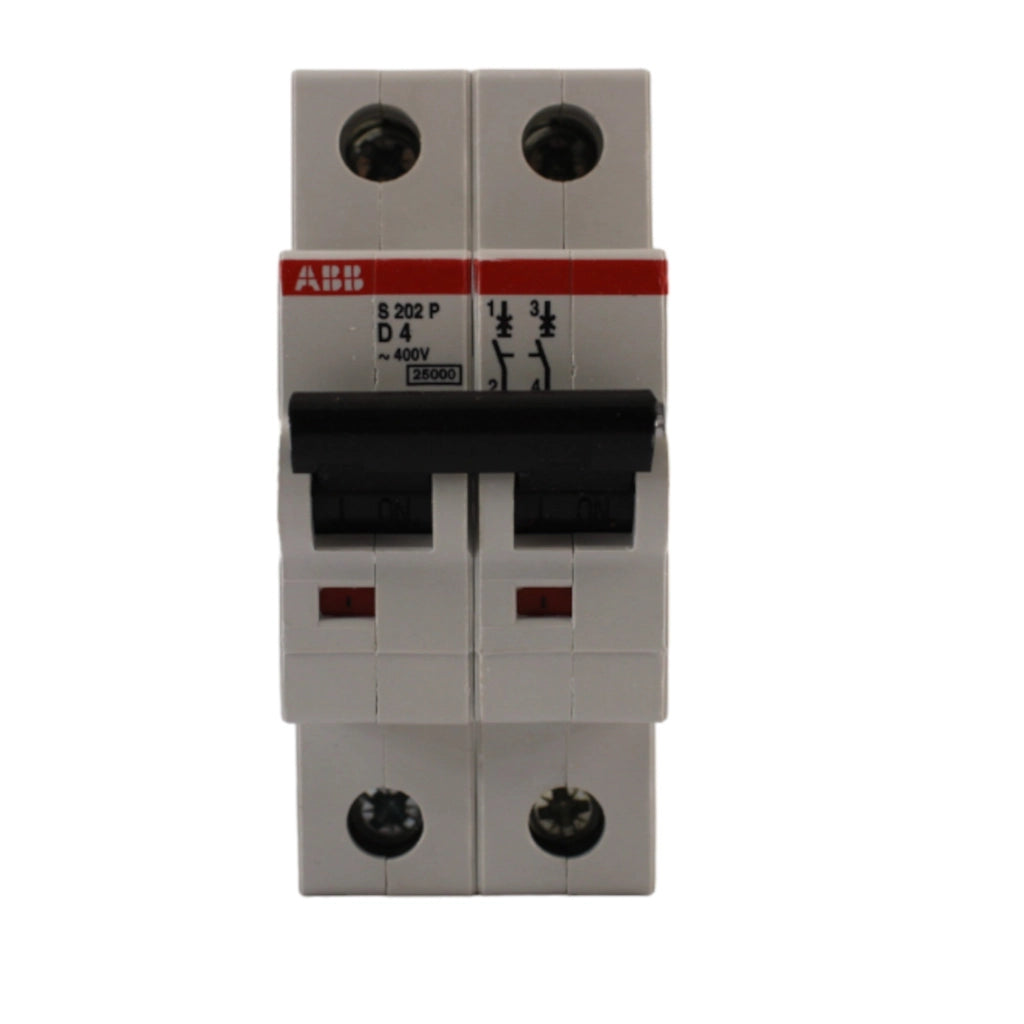 Interruttore magnetotermico 2 poli 2 moduli 4A curva D serie UL ABB