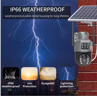 SMART CAMERA SOLARE TP15 ESTERNA DOPPIO OBIETTIVO IP65 WATERPROOF CON PANNELLO SOLARE VISIONE NOTTURNA A COLORI E SENSORE RADAR COMPATIBILE ANDROID IOS