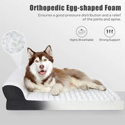 Cuscino per cani ortopedico, soffice per cani con schiuma a forma di uovo, 106 x 76 x 20 cm, materasso per cani con schiuma a bassa densità lavabile, cuscino antiscivolo per cani