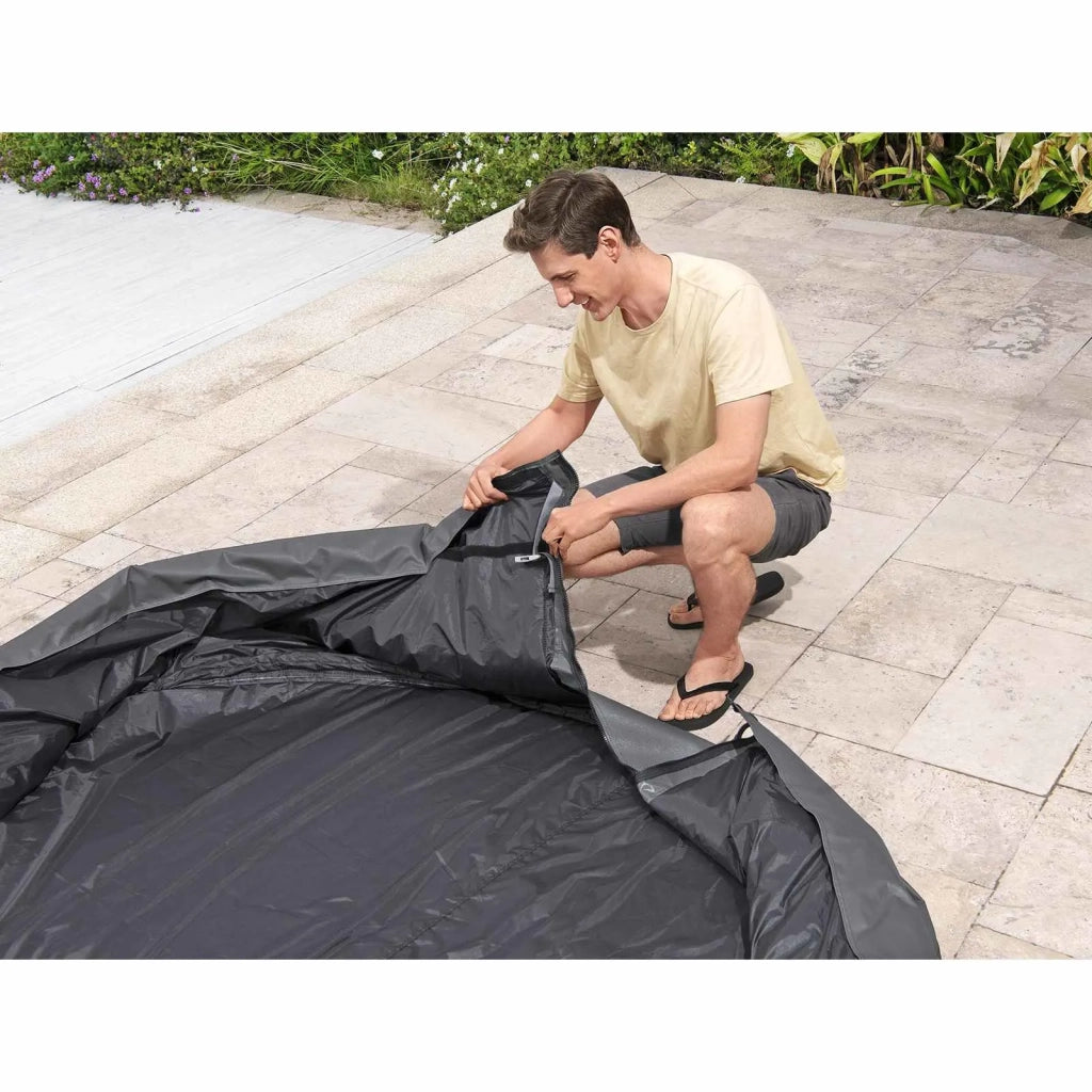 Bestway Copertura Grigio Ø216 x 80 cm PVC e POM 42035736