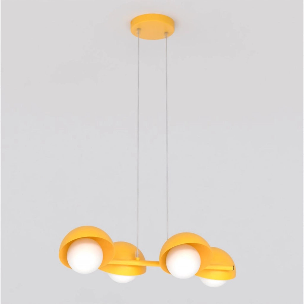 Lampada a sospensione Boom in acciaio arancione
