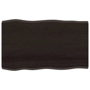 Piano Tavolo | Superficie Tavolo | Piano Scrivania Marrone Scuro 100x60x(2-4)cm Rovere Non Trattato