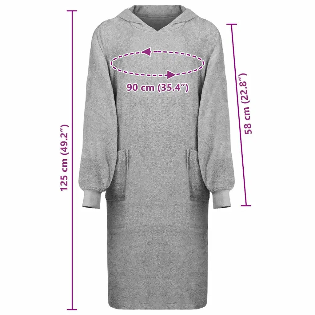 vidaXL Robe KINN Grigio xl Cotone