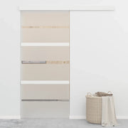 Porta Scorrevole in Vetro ESG e Alluminio 90x205cm Argento cod mxl 73691