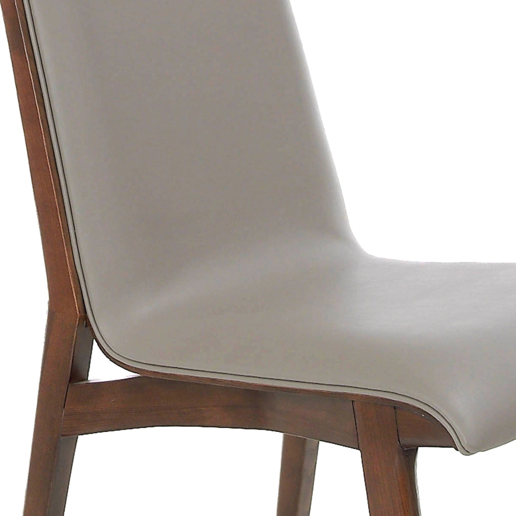 Sedia in ecopelle visone scuro