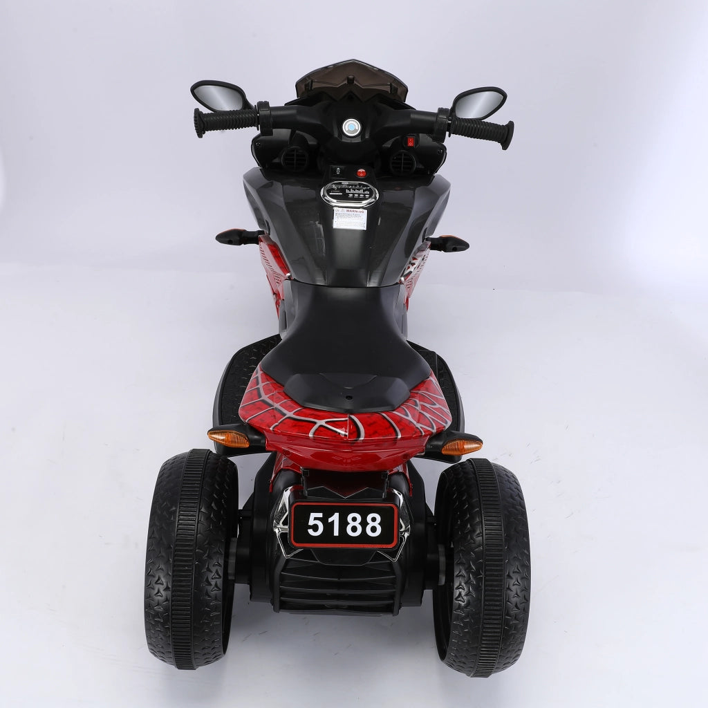 Motocicletta Elettrica per Bambini ¨C zephmum ¨C Verde con Luci e Van portaoggetti