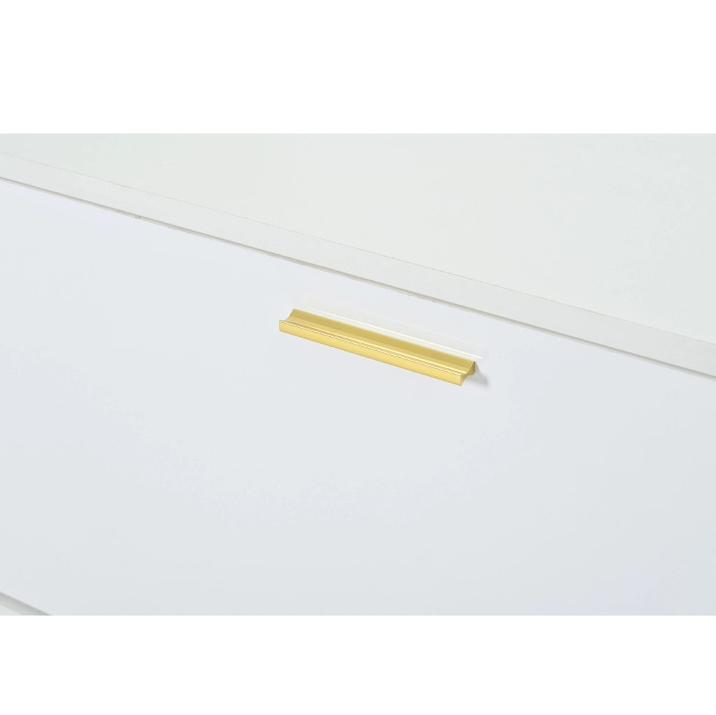 Scarpiere con seduta 100 x 38 x 68 cm bianco oro