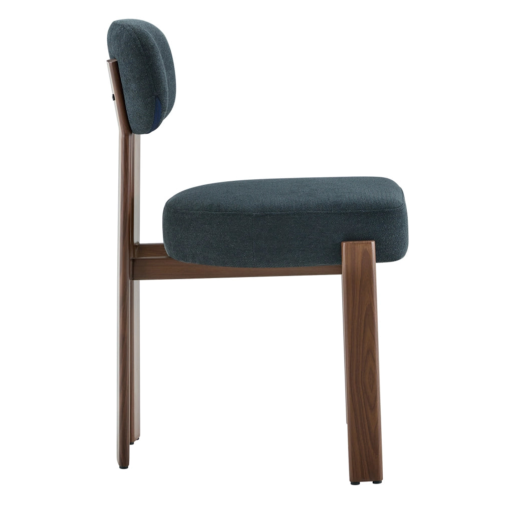Set 4 Sedie da Pranzo Imbottite ¨C MINIMAL ¨C Tessuto Lino, Schienale Curvo, Stile Moderno