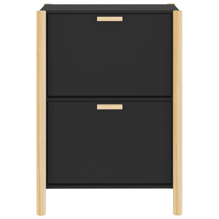 Scarpiera Nera 57,5x33x80 cm in Legno Multistrato 345685