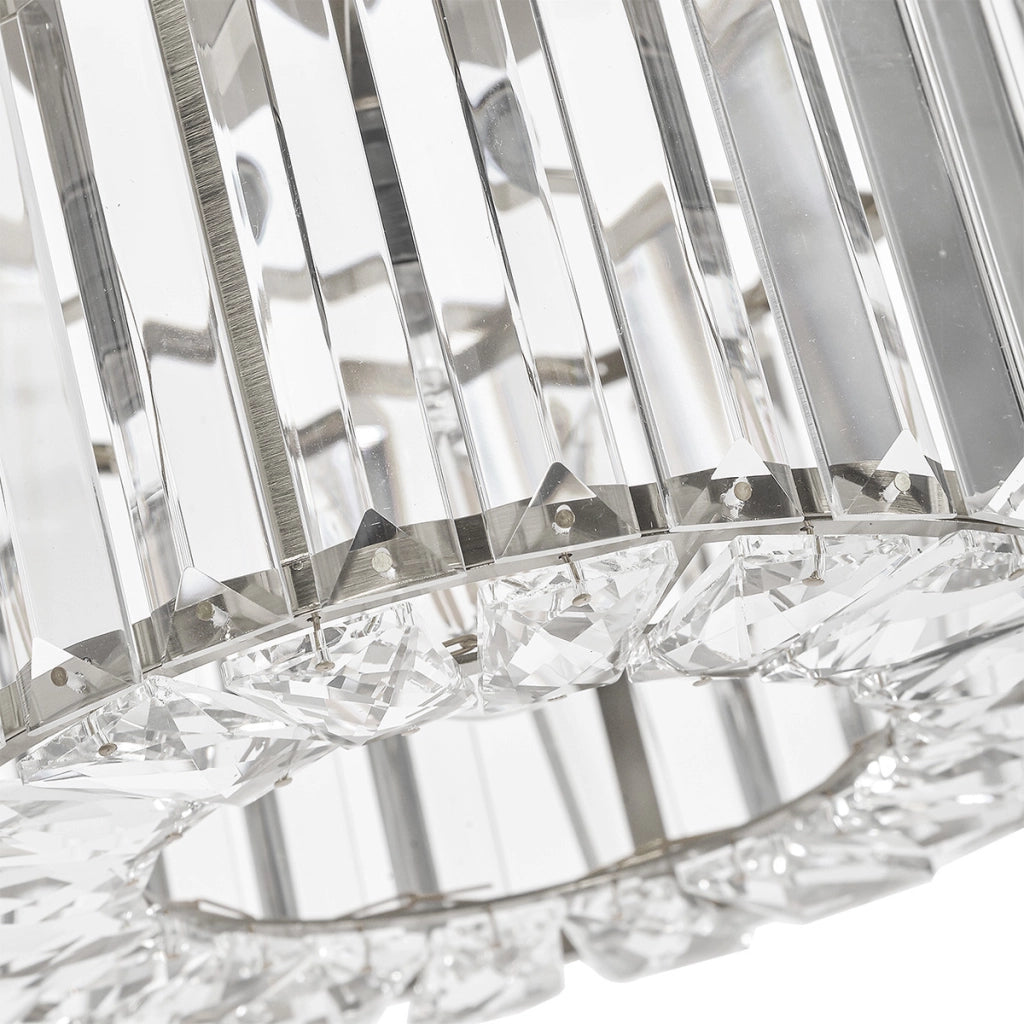 Plafoniera Vetro glamour vetro tonda cromata E27 Light Prestige