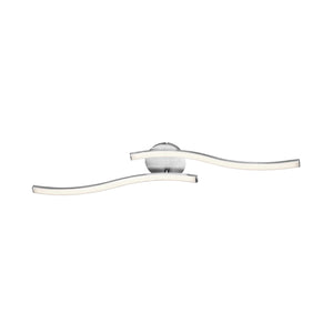 Applique Moderna Go Metallo Argento Led Integrato 18W 3000K