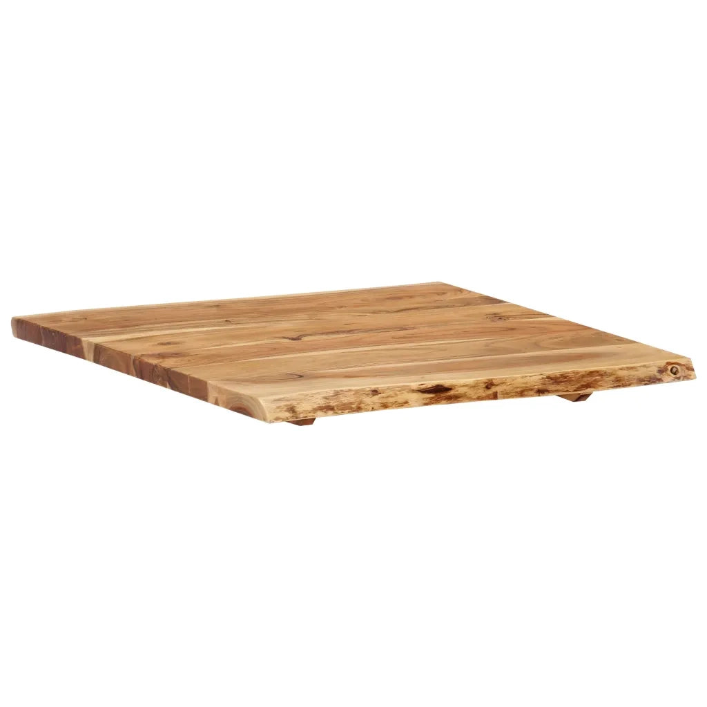 Piano del Tavolo in Legno Massello di Acacia 58x(50-60)x2,5 cm 286327