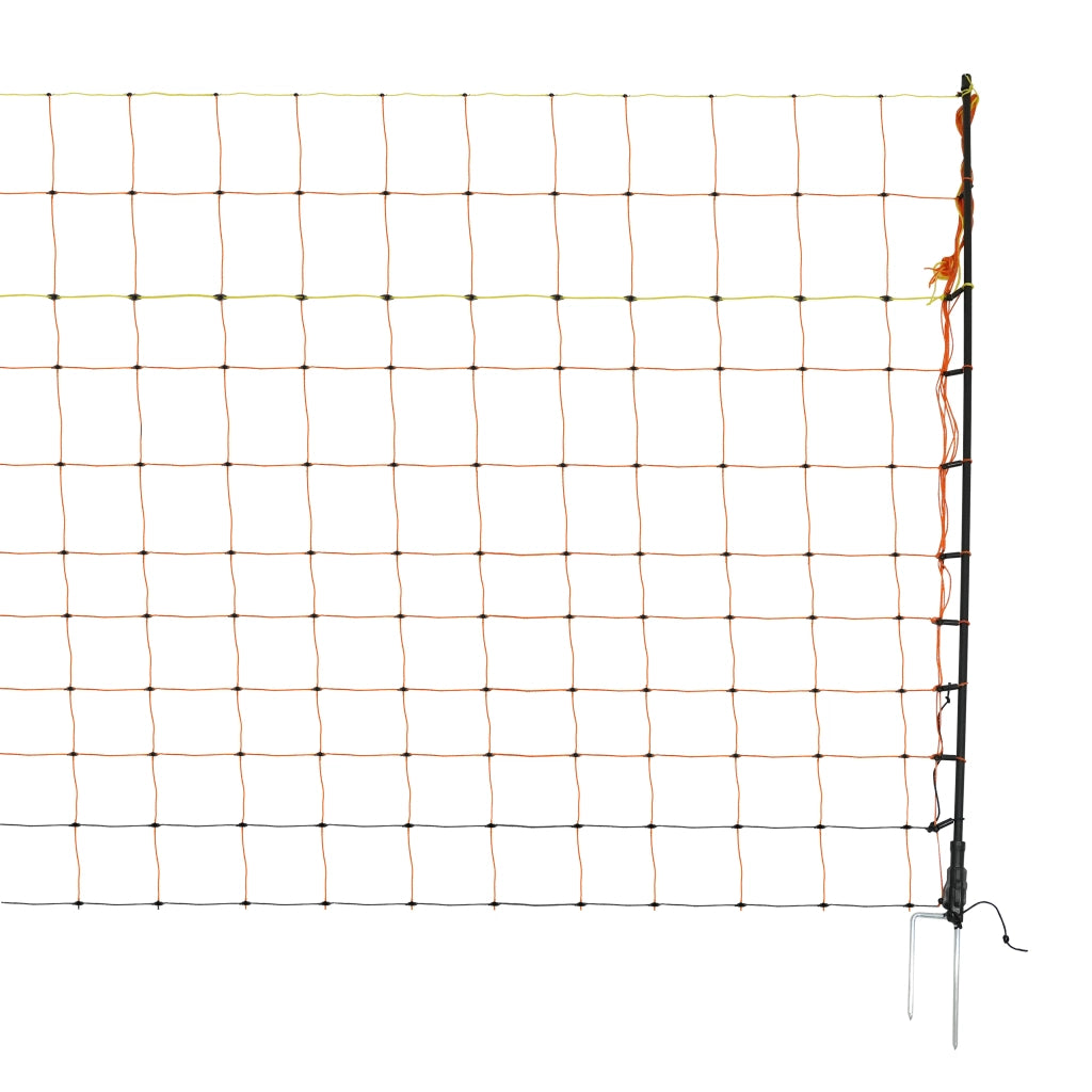 Rete Adatta per Recinti Elettrici per Pollame 50m con Pali e Maglia Alta 120cm
