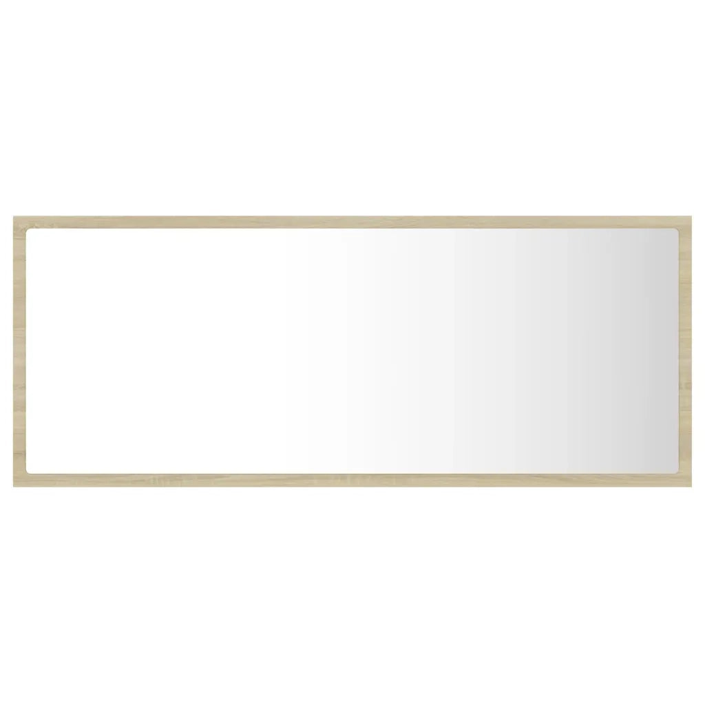 Specchio da Bagno LED-Specchio decorativo con LED Rovere Sonoma 100x8,5x37 cm in Acrilico