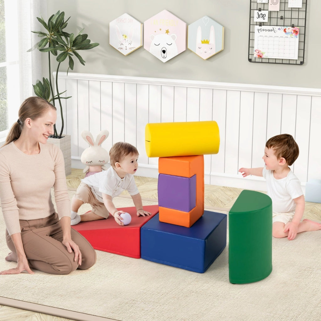 Blocchi rampicanti in schiuma per bambini 1-3 anni, Blocchi rampicanti set rampicante indoor con rettangoli Arancione