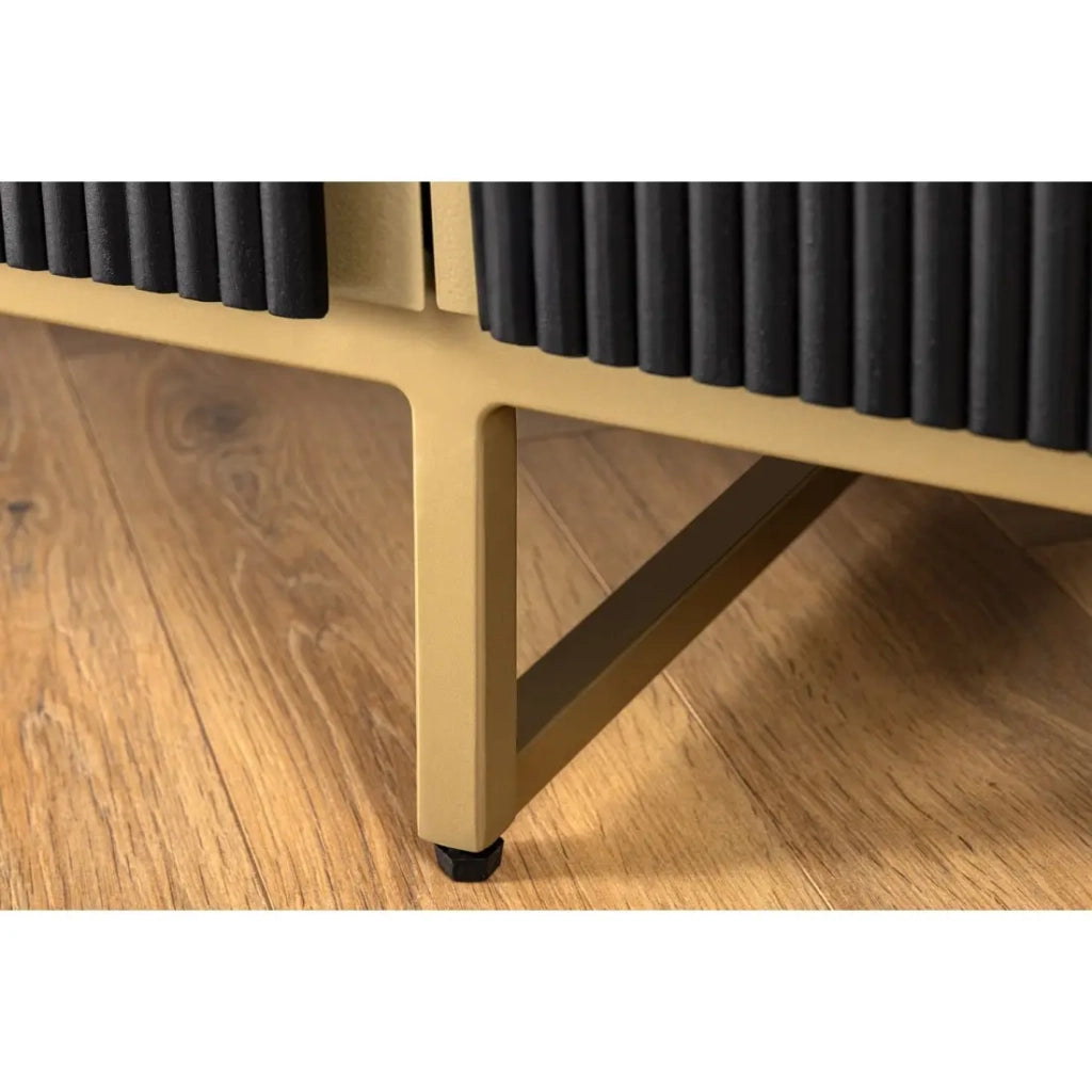 Buffet 160 cm 4 porte nero e dorato – Collezione ORION