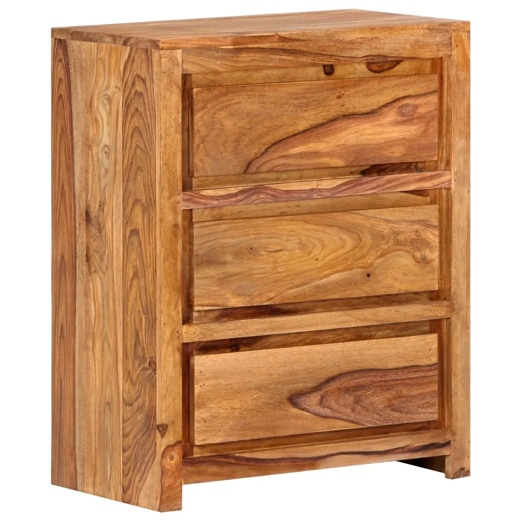 Cassettiera 60x33x75 cm in Legno Massello di Acacia cod mxl 77220