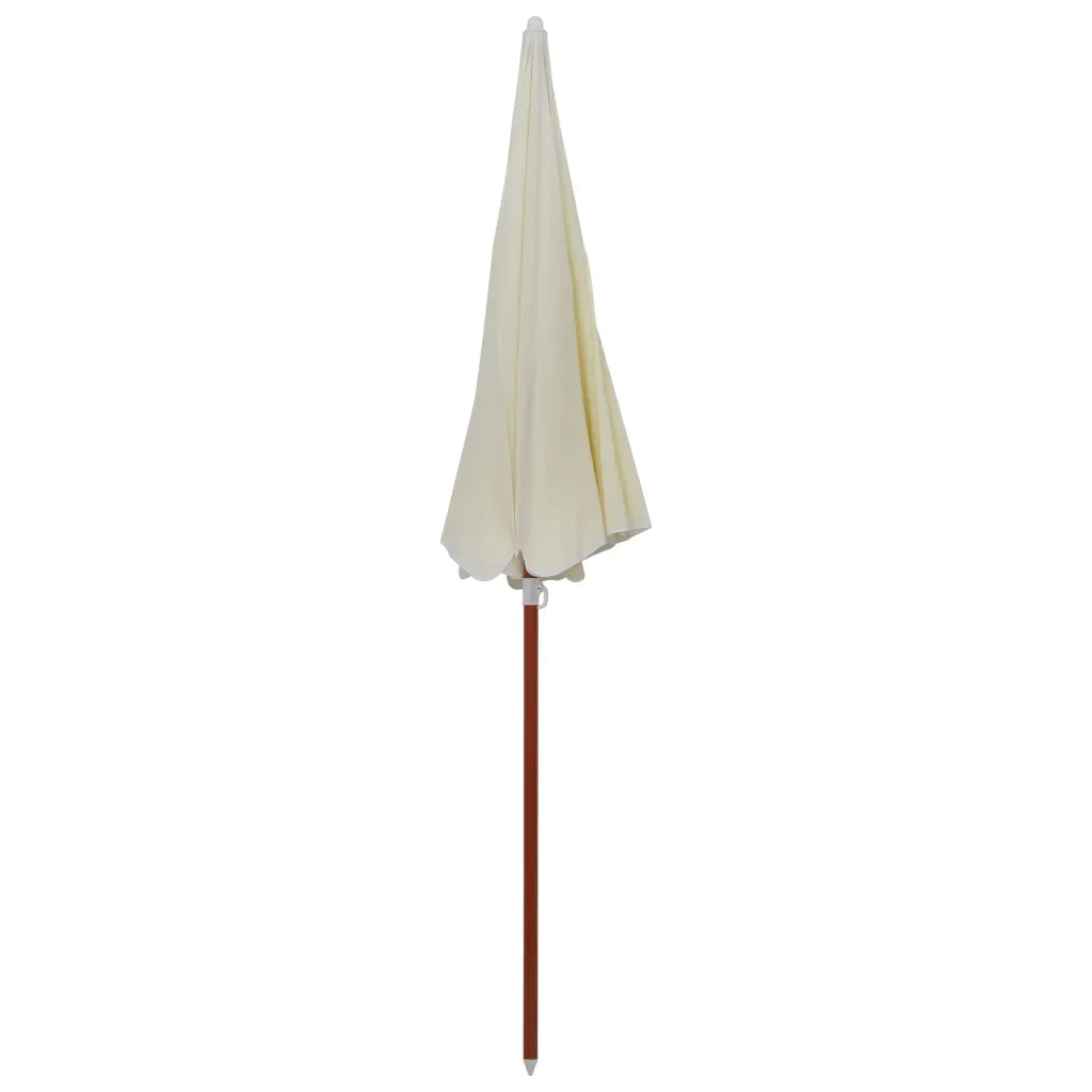Ombrellone da Giardino con Palo in Acciaio 240 cm Sabbia 47799