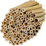 Steli di Bambù (100 pezzi) - Rilievo Naturale Ospedale per Insetti - L10 x B09 cm - Forte e Duraturo Ospedale per Apis Selvatiche - Bastone per Supporto di Piante per Hobby