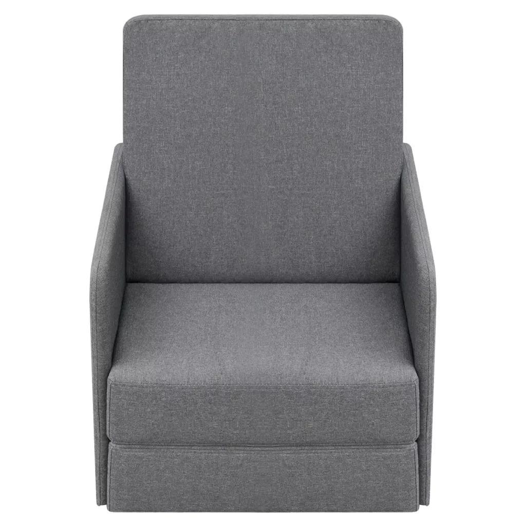 Poltrona poltrona lounge divano design club trasformabile 595 x 72 x 725 cm tessuto grigio chiaro 1102088/3