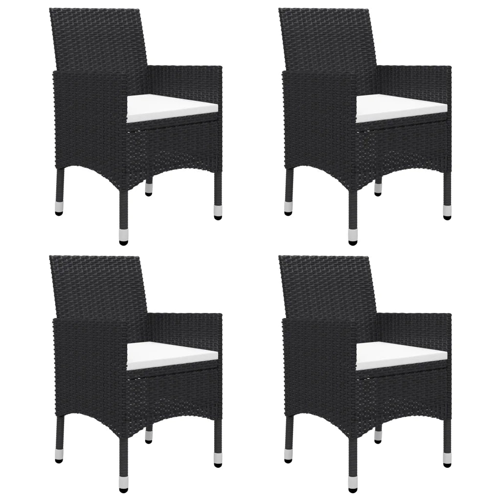 Set Mobili da Pranzo per Giardino 7 pz Nero cod mxl 69295