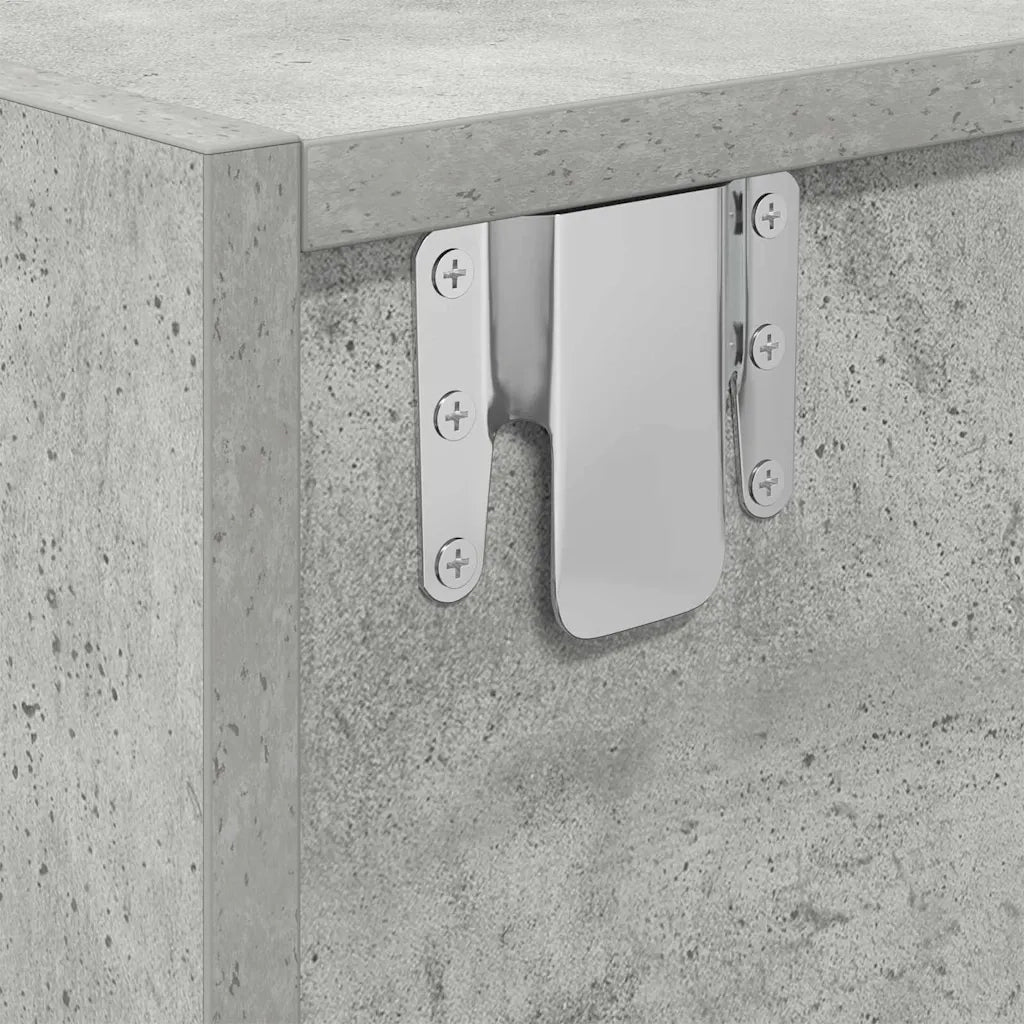 Mobile TV a parete moderno e salvaspazio 100 x 31 x 25,5 cm legno composito grigio cemento 02_0051704