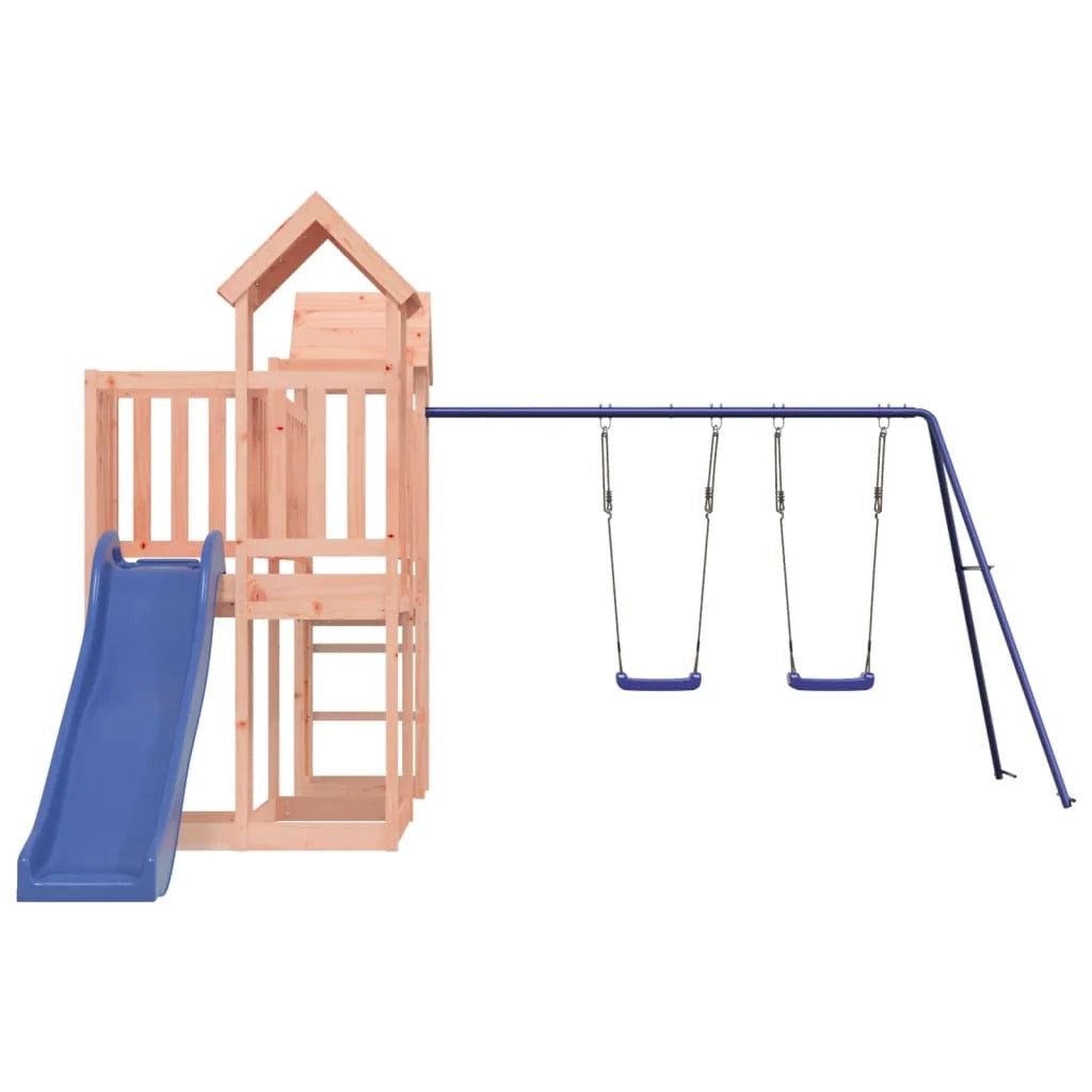 Altalena per parco giochi da esterno scivolo altalena robusta giochi da giardino 357 x 524 x 214 cm legno massello di abete Douglas 02_0004811