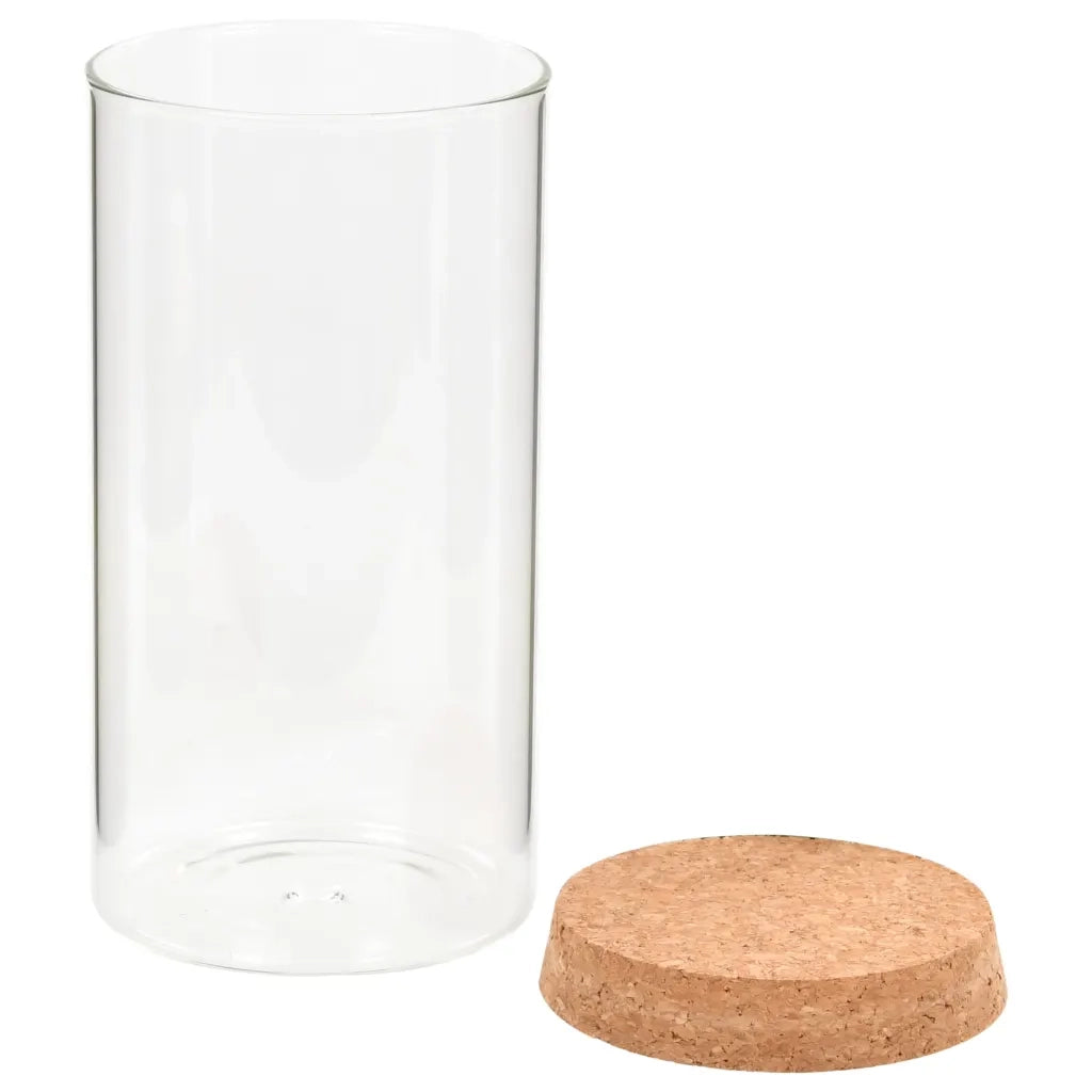 Barattoli in Vetro con Coperchio in Sughero 6 pz 1400 ml 50841