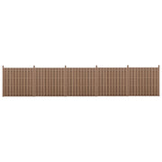Recinzione in WPC per Giardino Staccionata a Doppia Faccia Steccato Alto 185 cm Lungo 932 cm Marrone NEU.HOLZ