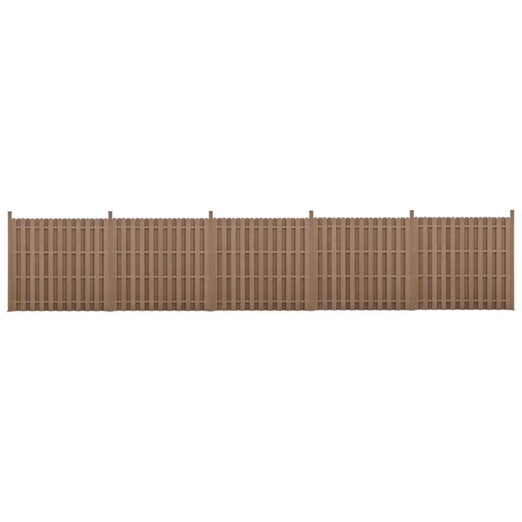 Recinzione in WPC per Giardino Staccionata a Doppia Faccia Steccato Alto 185 cm Lungo 932 cm Marrone NEU.HOLZ