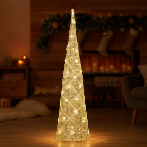 CONO NATALIZIO LUMINOSO H40/H80 CM MISURA: H80