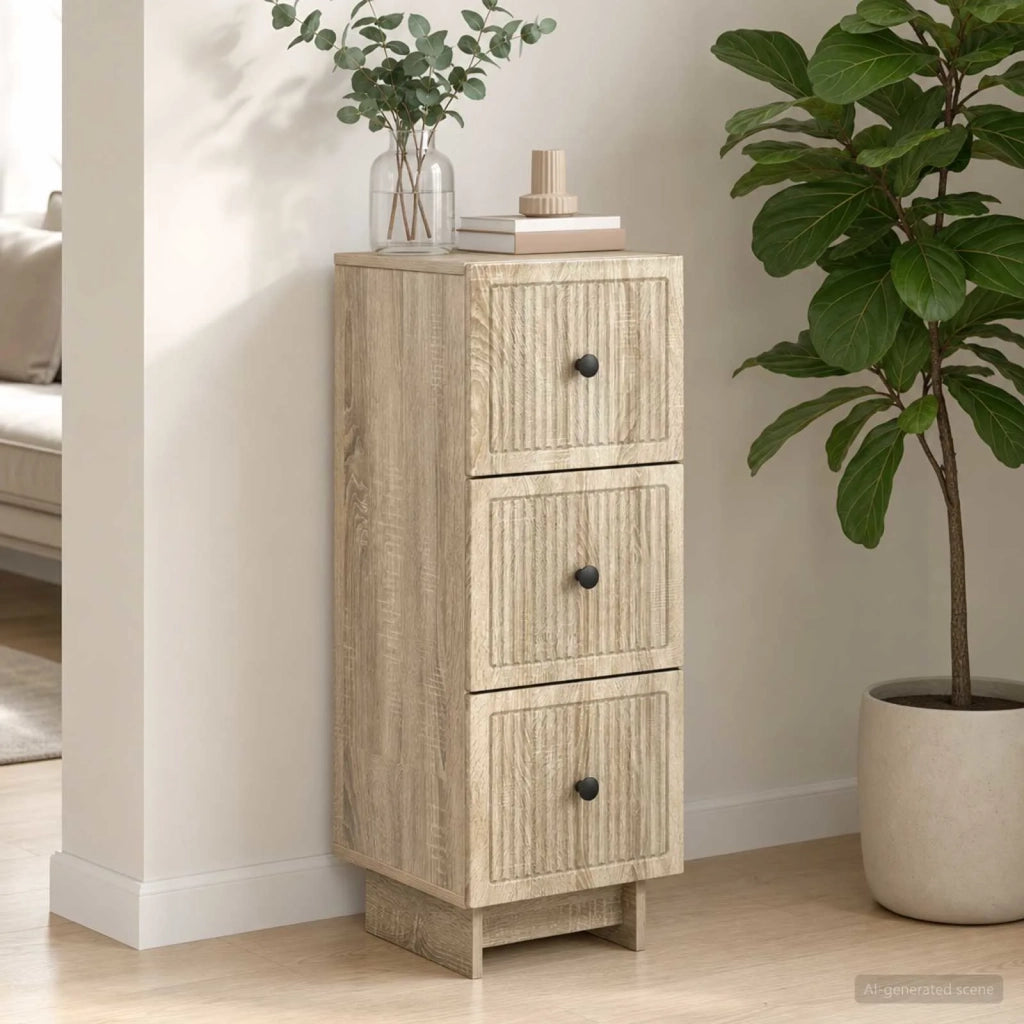 Mobile con Cassetti Rovere Sonoma 33 x 34,5 x 90 cm 893927