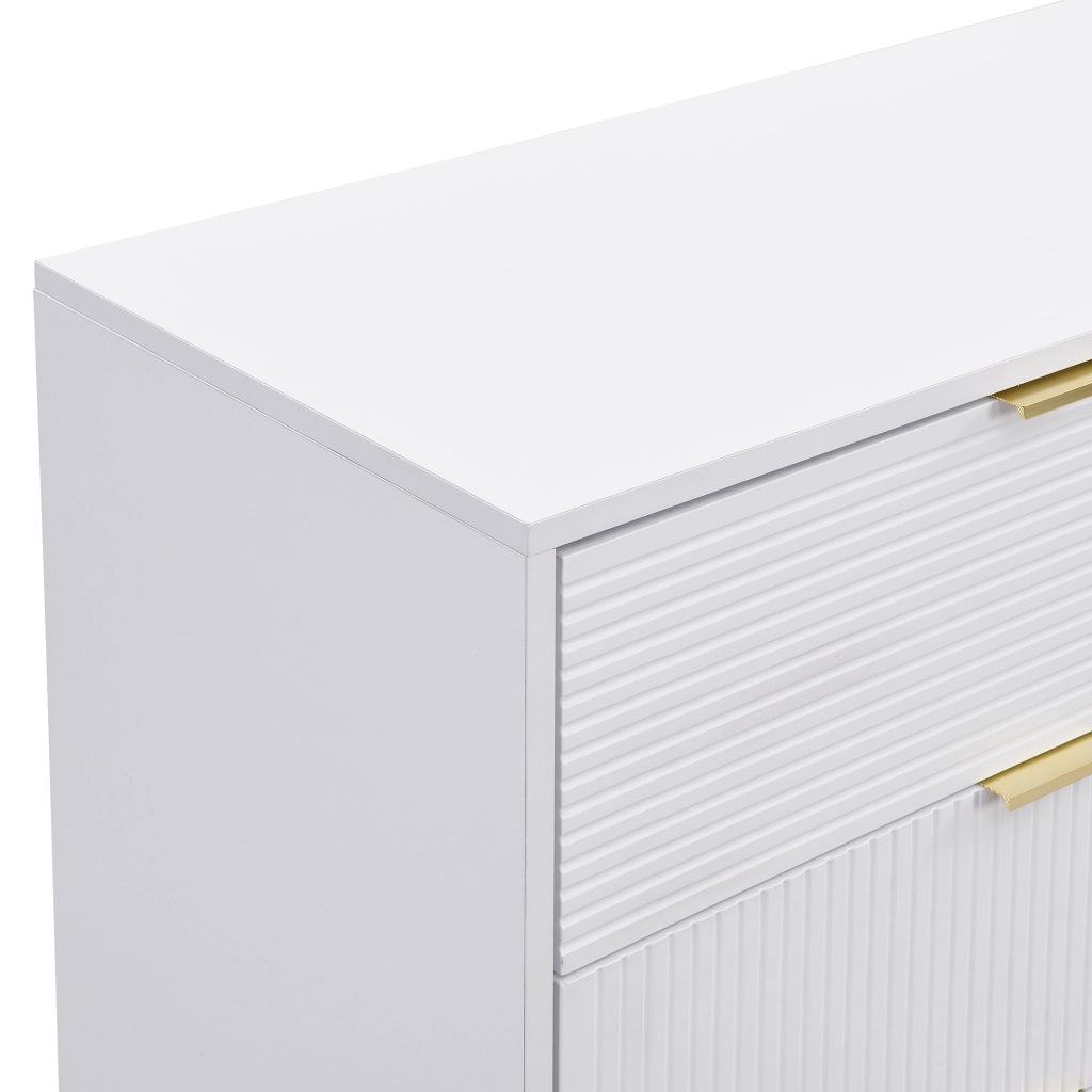 Credenza Soggiorno con Ante, Cassetti e Ripiani ¨C MINIMAL ¨C Legno, Gambe Dorate