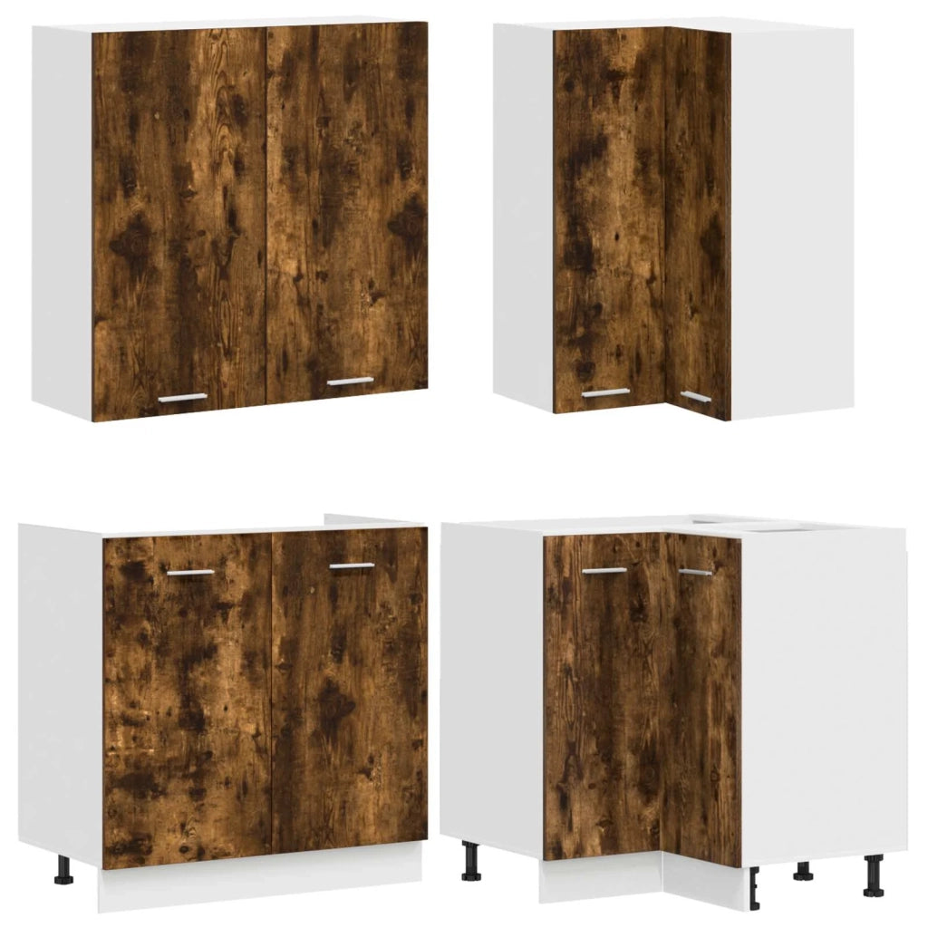 Unità Cucina LYON 8 pcs Rovere Fumo Legno ingegnerizzato 3438435