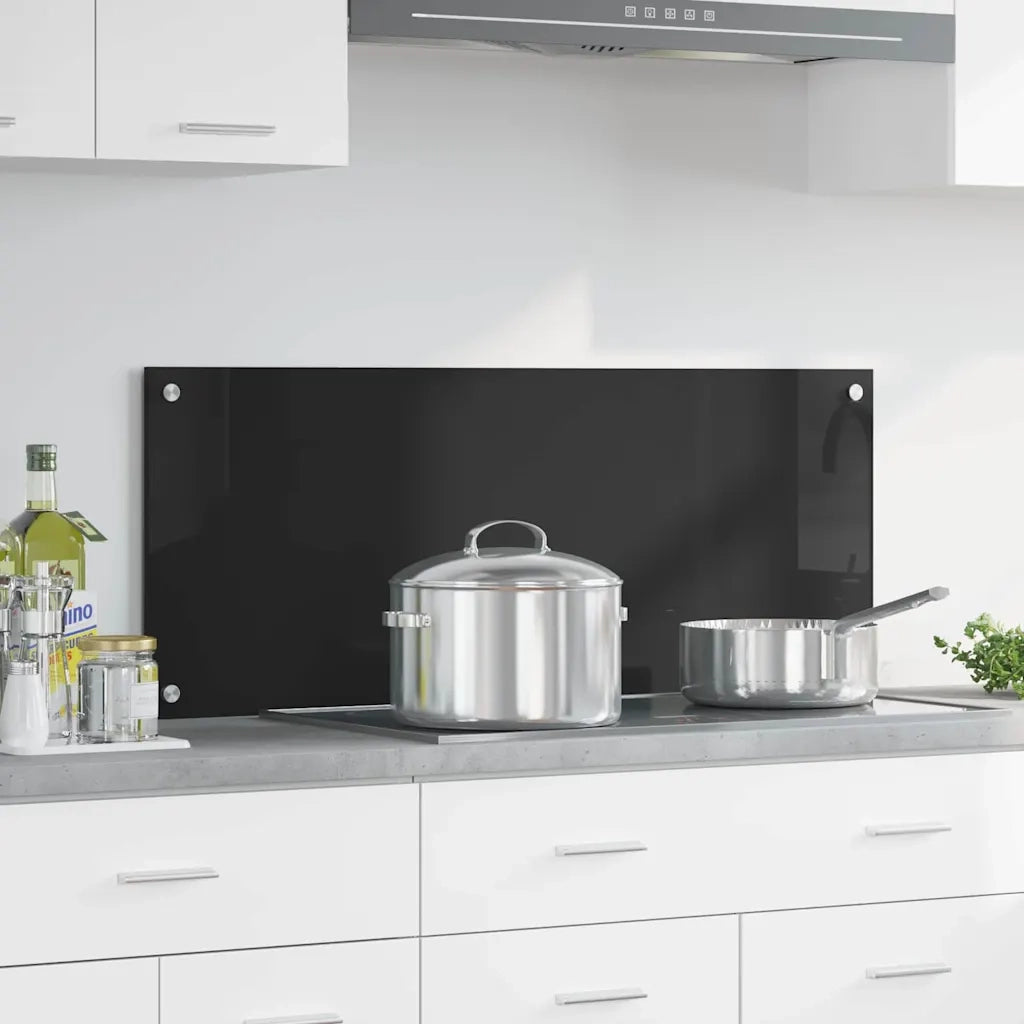 Schienale da cucina Nero 100 x 40 cm vetro temperato CFW3838399