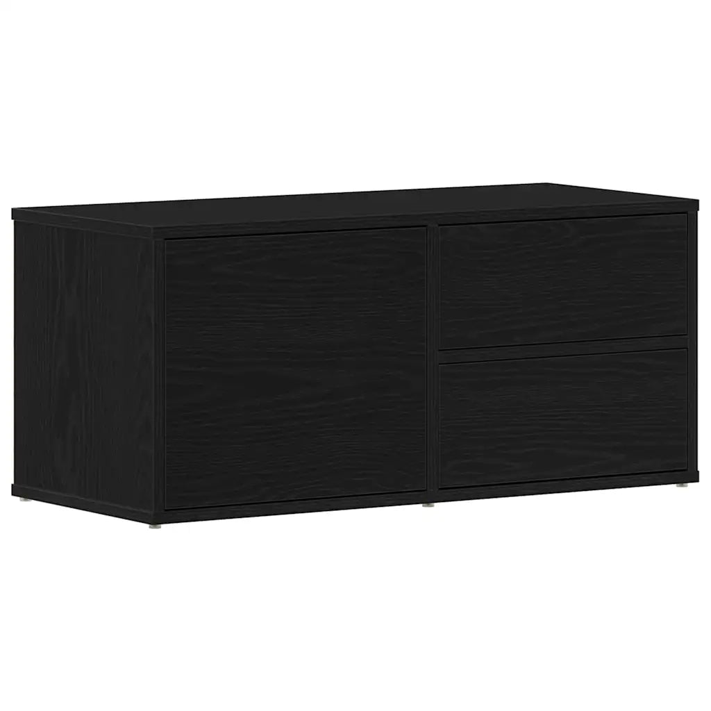 Mobile TV Rovere Nero 80 x 34 x 36 cm Legno multistrato 862483