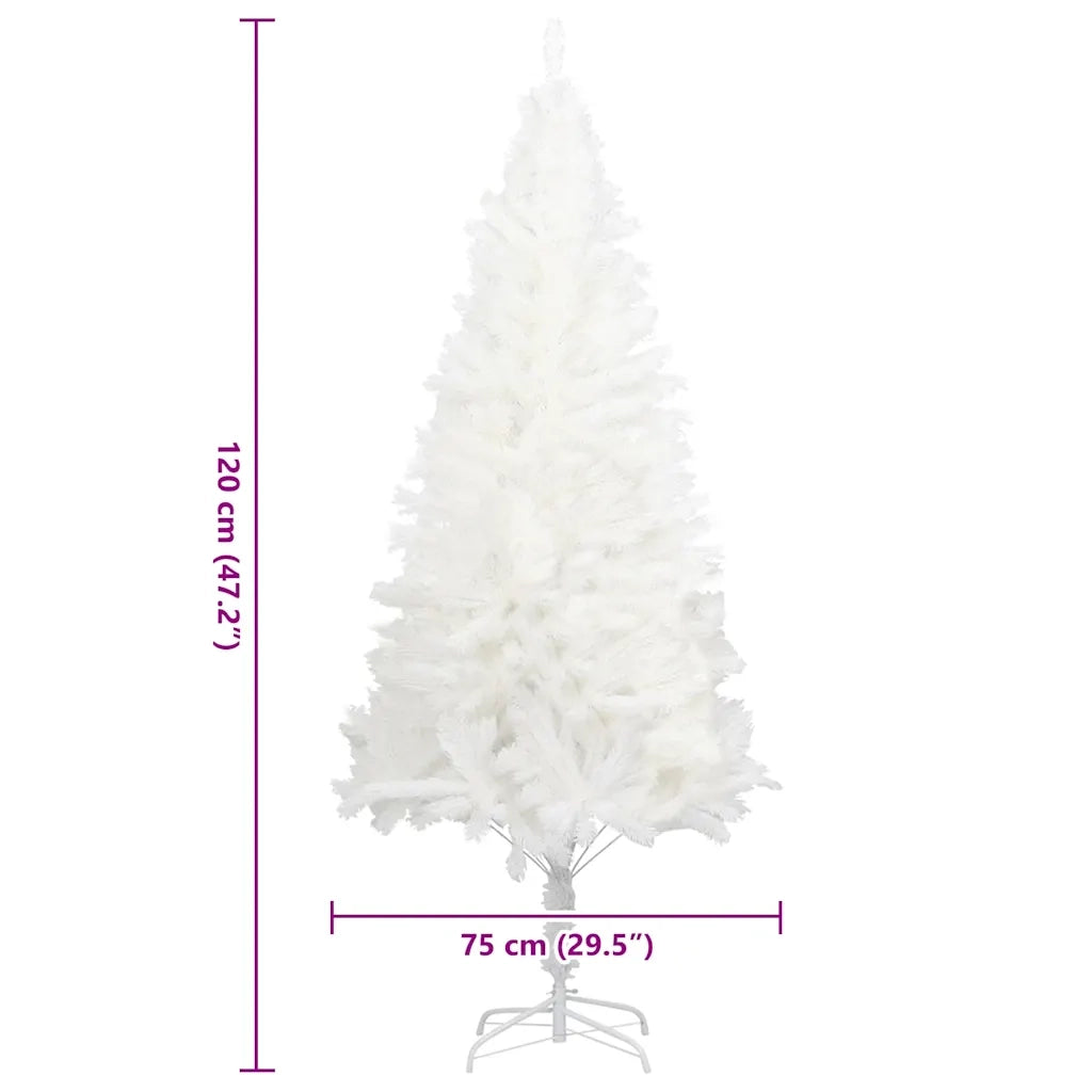 Albero di Natale | Decorazioni natalizie Artificiale con Aghi Realistici Bianco 120 cm