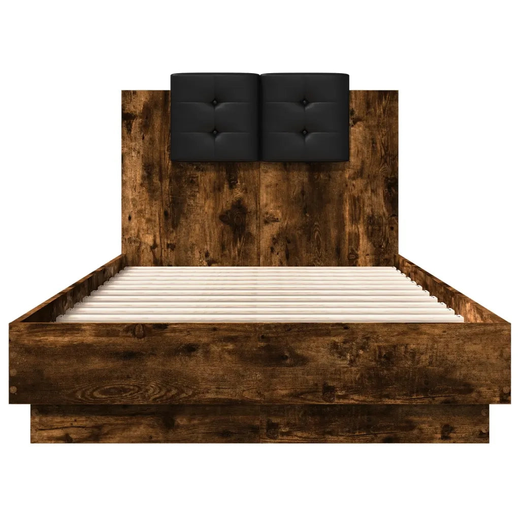 Giroletto con Testiera Rovere Fumo 75x190 cm Legno Multistrato 3209979