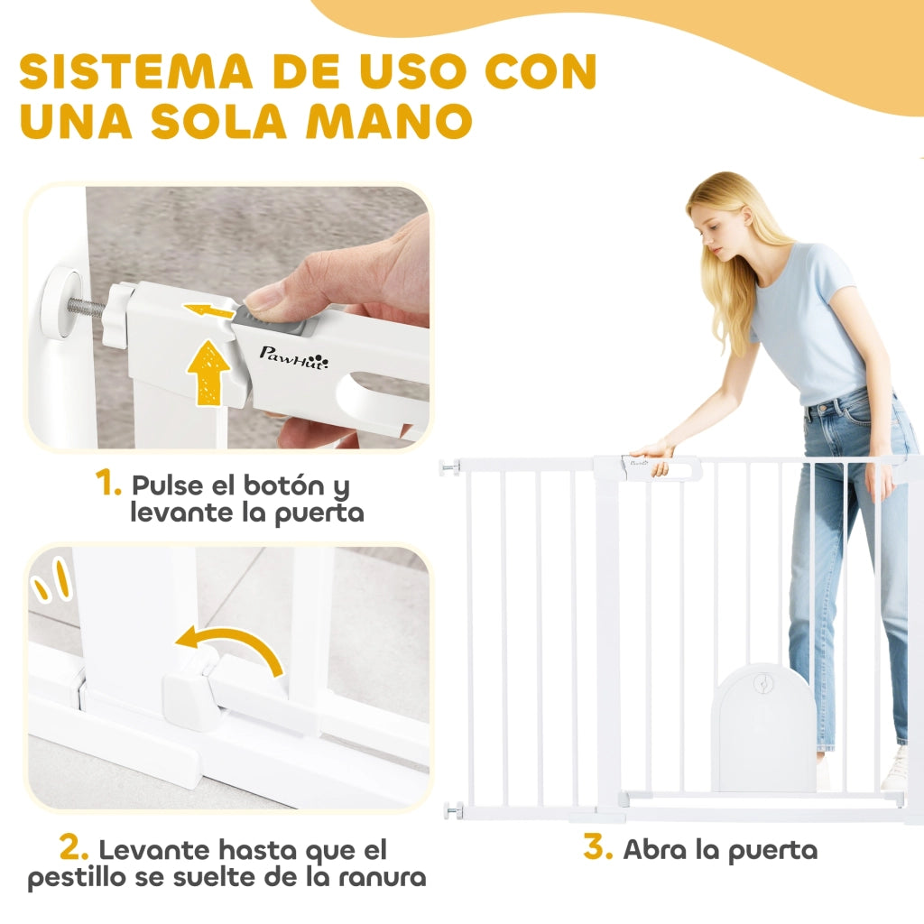 Cancellino Porta per Cani con Estensioni ¨C Zephmum ¨C Bianco 75-131 cm