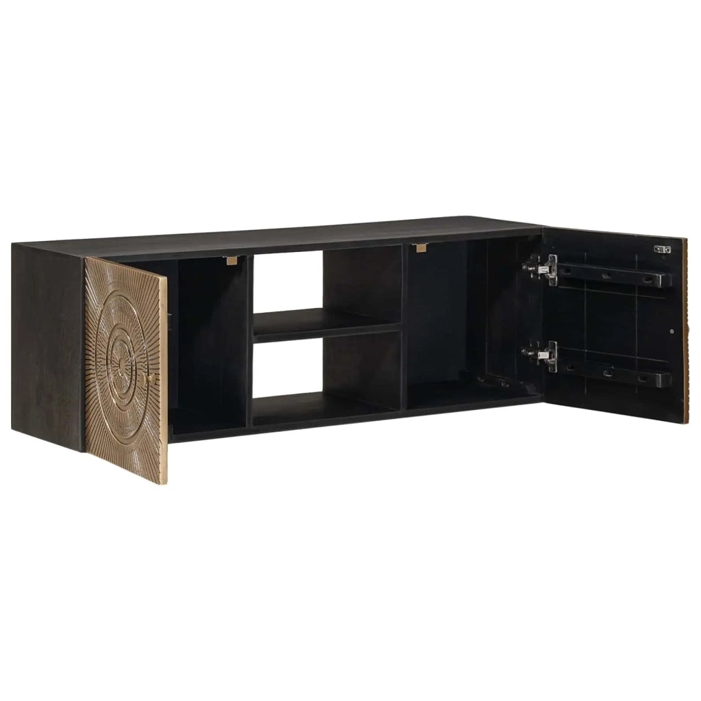 Mobile TV con lo scaffale con porta-Credenza per TV Ottone 105 x 30 x 35 cm