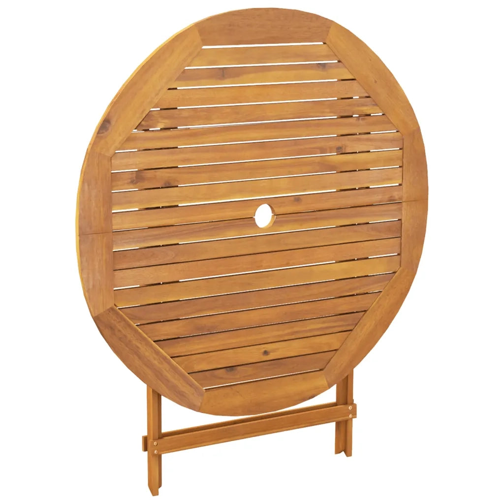 Set Pranzo da Giardino 5 pz Beige Polipropilene/ Legno Massello 3281771