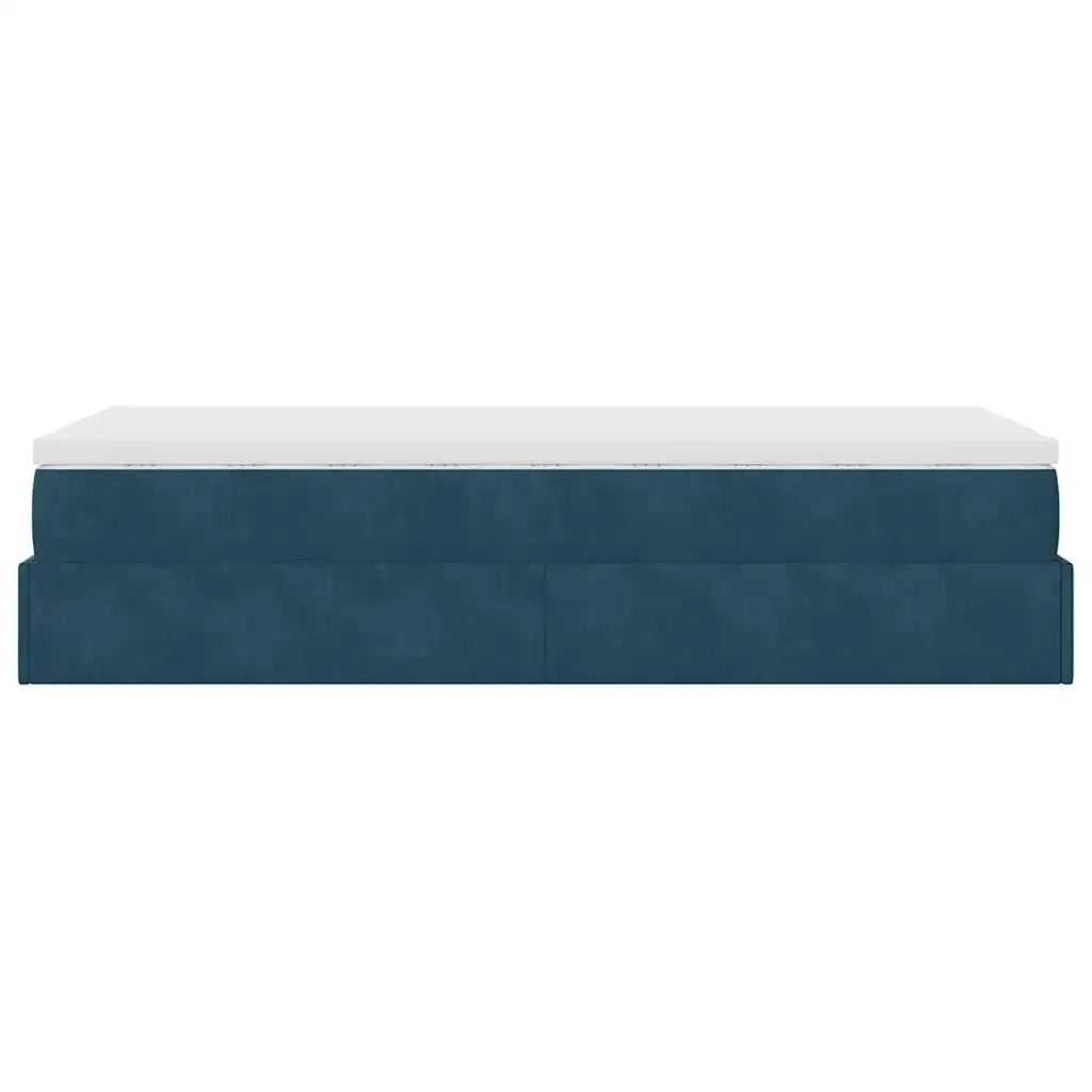 vidaXL Struttura Letto Pouf con Materasso 80x200 cm Velluto